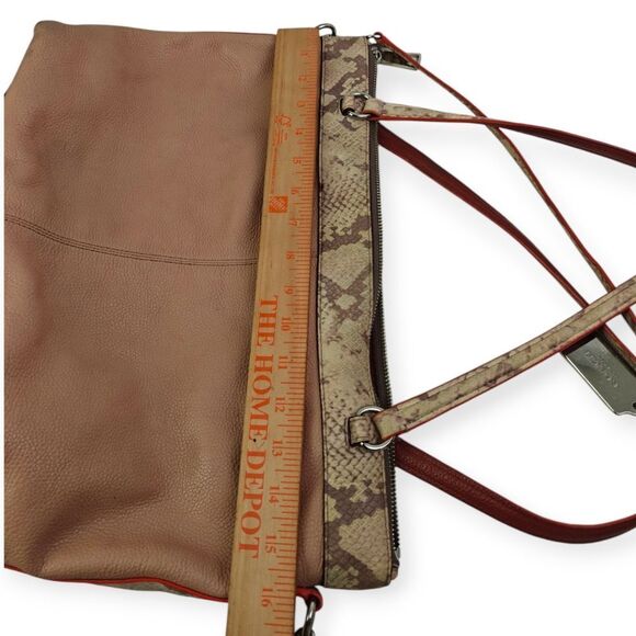 Coach Light Pink Genuine Leather Shoulder Bag Tote Handbag Purse - Picture 7 of 10